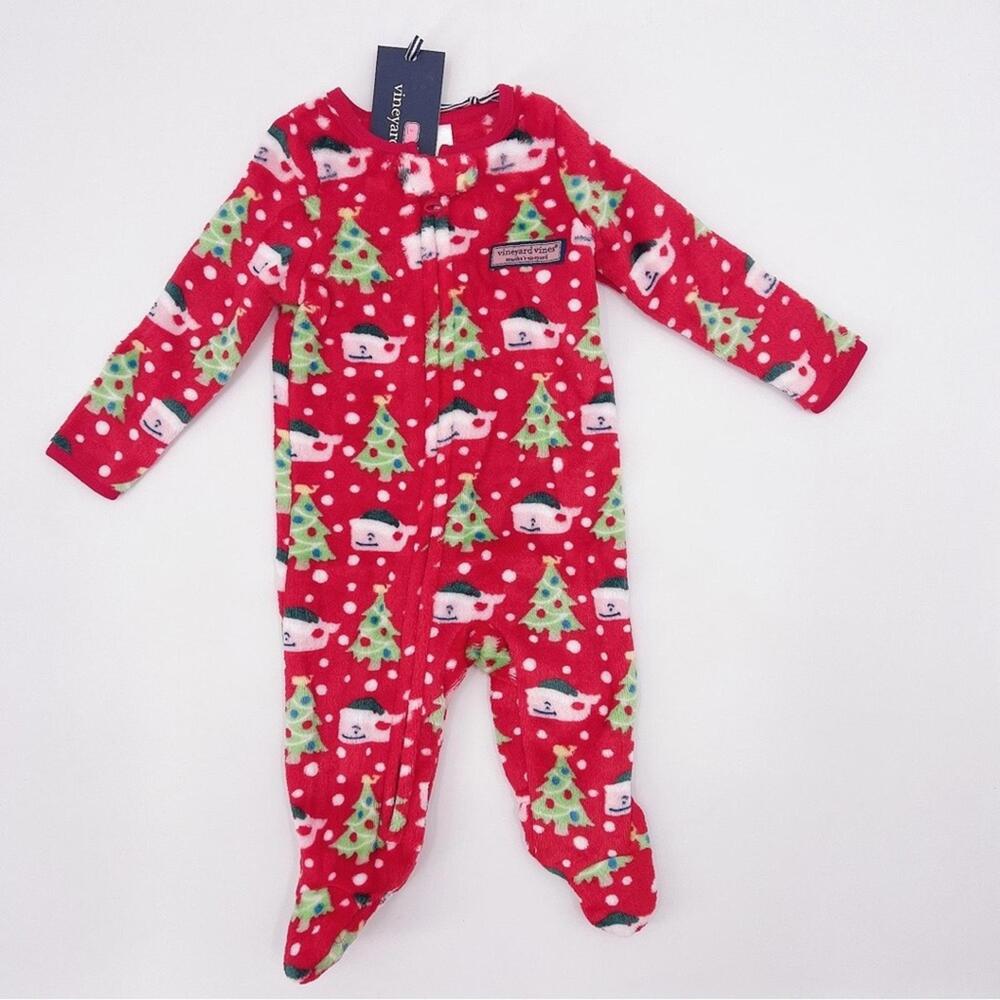NWT Vineyard Vines Christmas Whale/Tree Footed Sleeper/Cover All